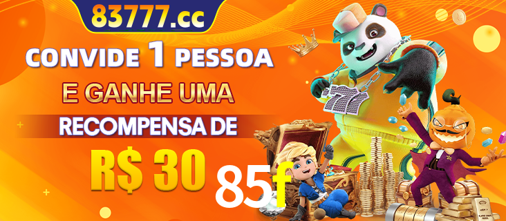 Banner institucional da 85f sobre parceria de marcas e criação de uma marca de excelência, apresentando os mascotes de jogos populares como o Fortune Tiger.