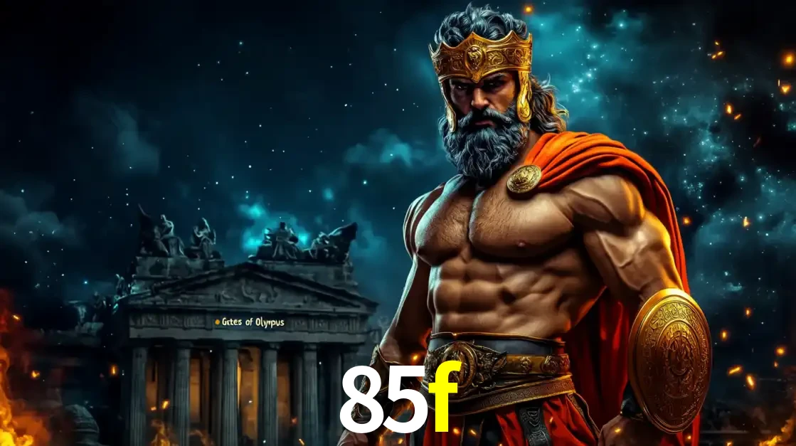 O poderoso Zeus do jogo de slot Gates of Olympus em frente ao seu templo, pronto para lançar multiplicadores divinos e prêmios épicos no cassino online 85f.